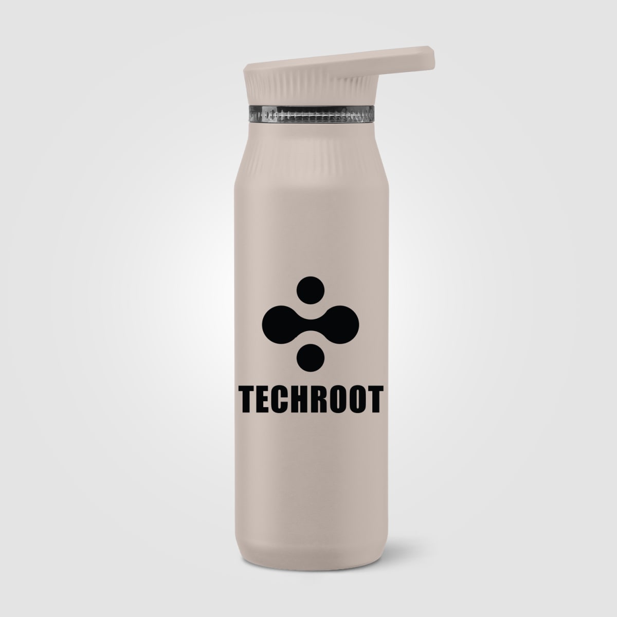 Branded Insulated Recycled Steel Bottle with Handle Lid 750 ml