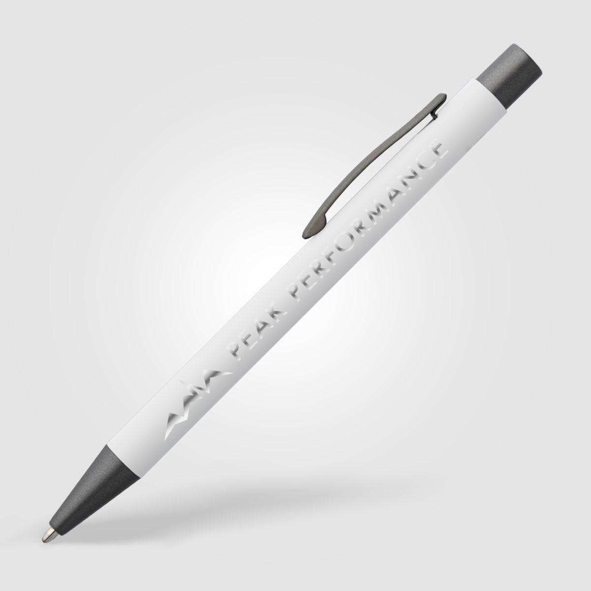 Branded Recycled Aluminium Soft-Touch Ballpoint Pen