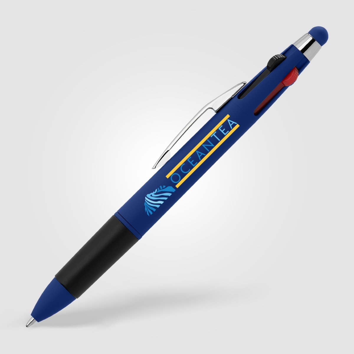 Branded Four Colour Ink Pen with Stylus
