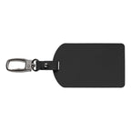 Branded Recycled PU Luggage Tag with Carabiner in Black