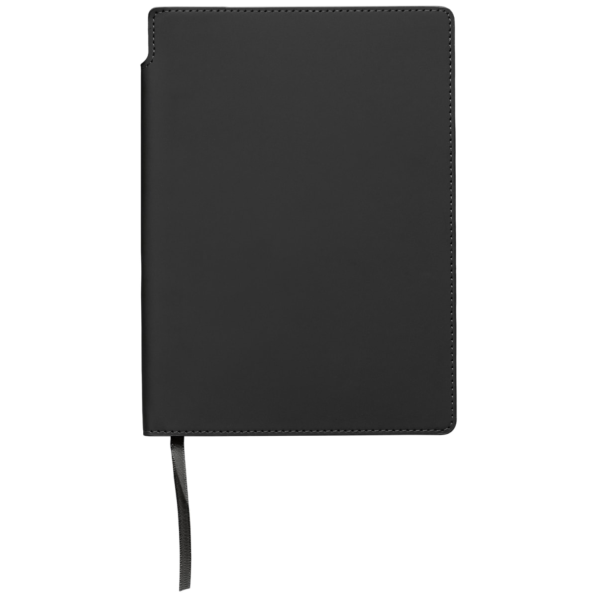 Branded Recycled PU Journal with Pen Loop in Black