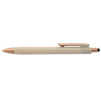 Branded Recycled Plastic Stylus Pen with Bronze Trim in Dune