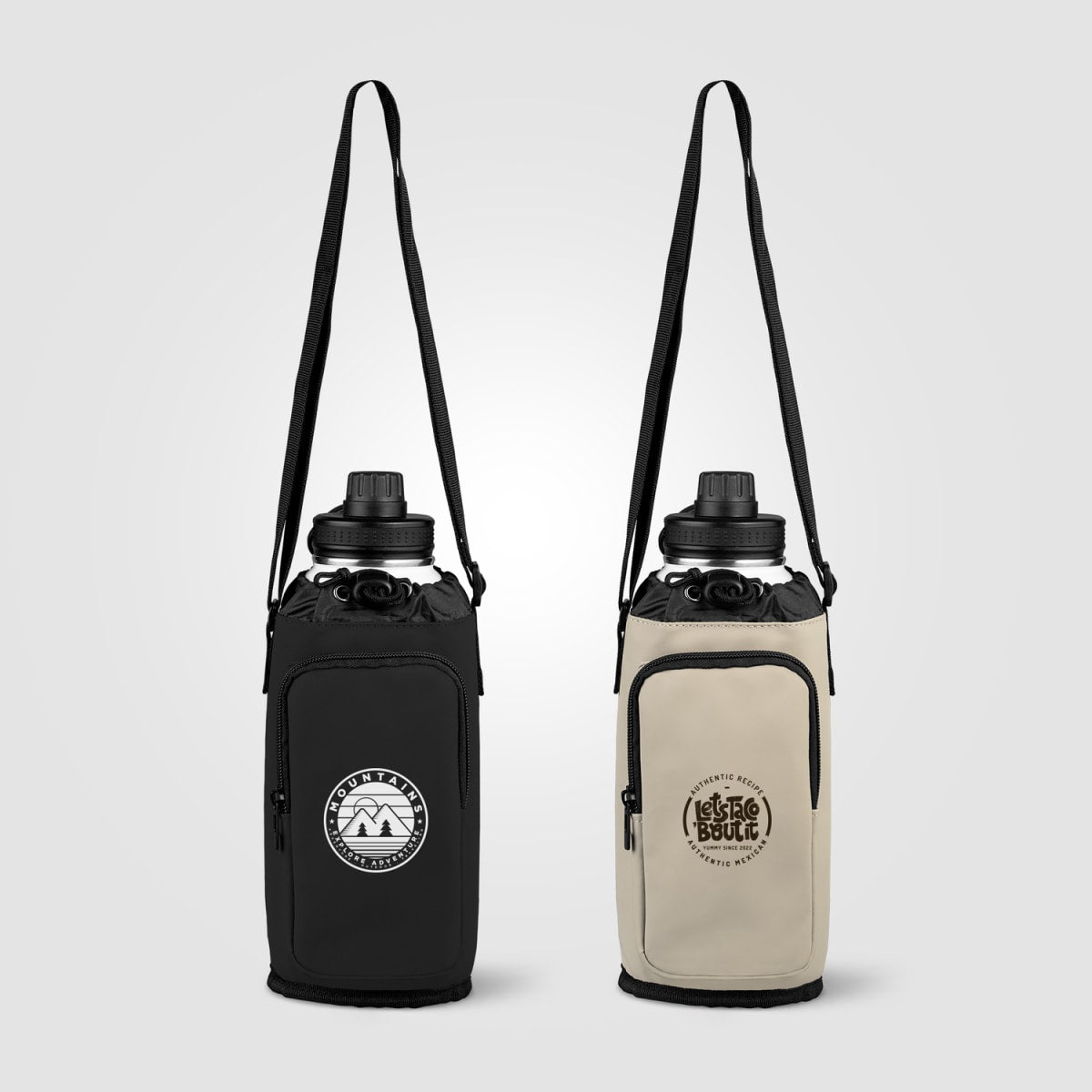 Branded 60oz Recycled PU Insulated Bottle Bag