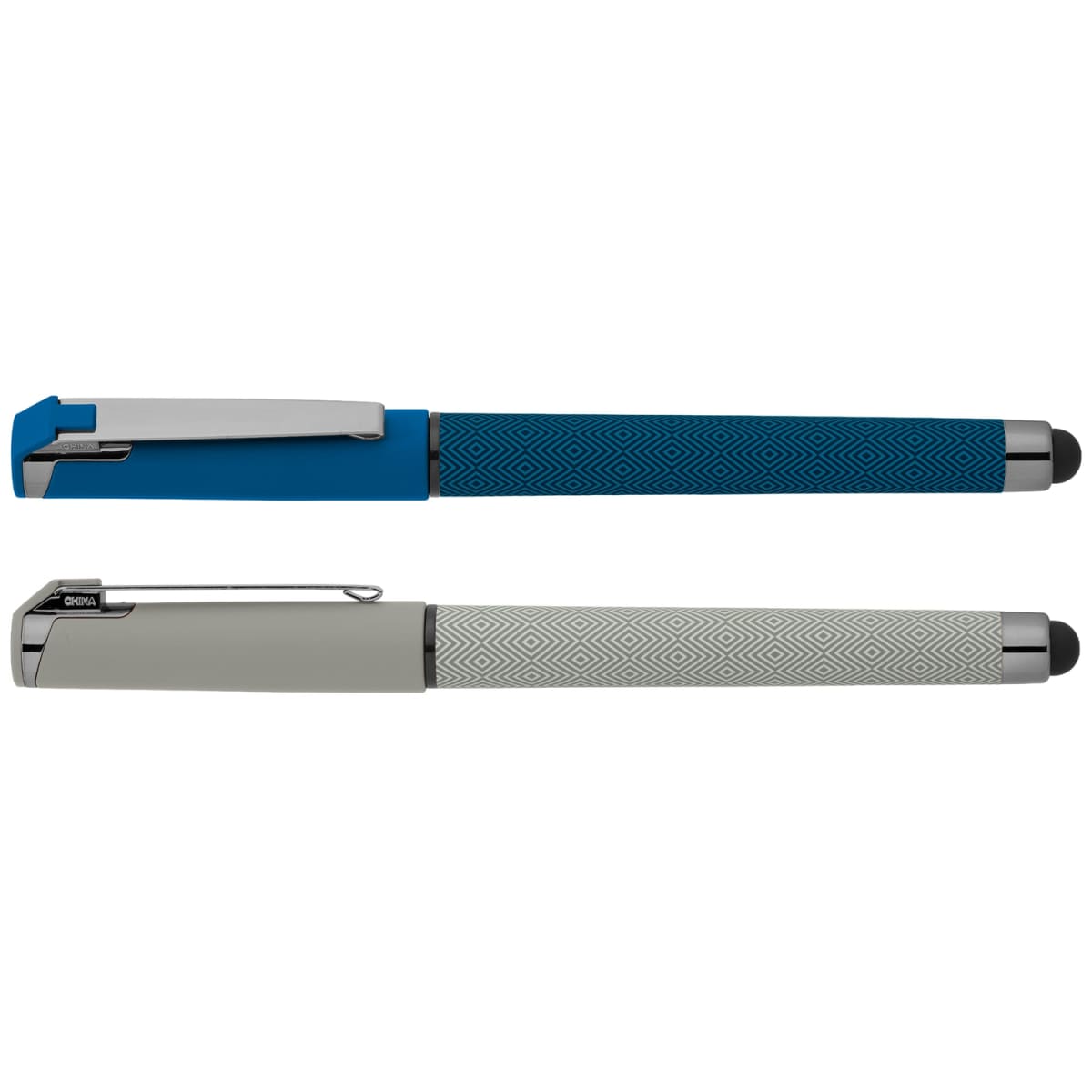 Branded Gunmetal Trim Plastic Stylus Pen