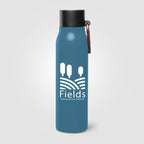 Branded Recycled Steel Vacuum Bottle with Carabiner - 550ml