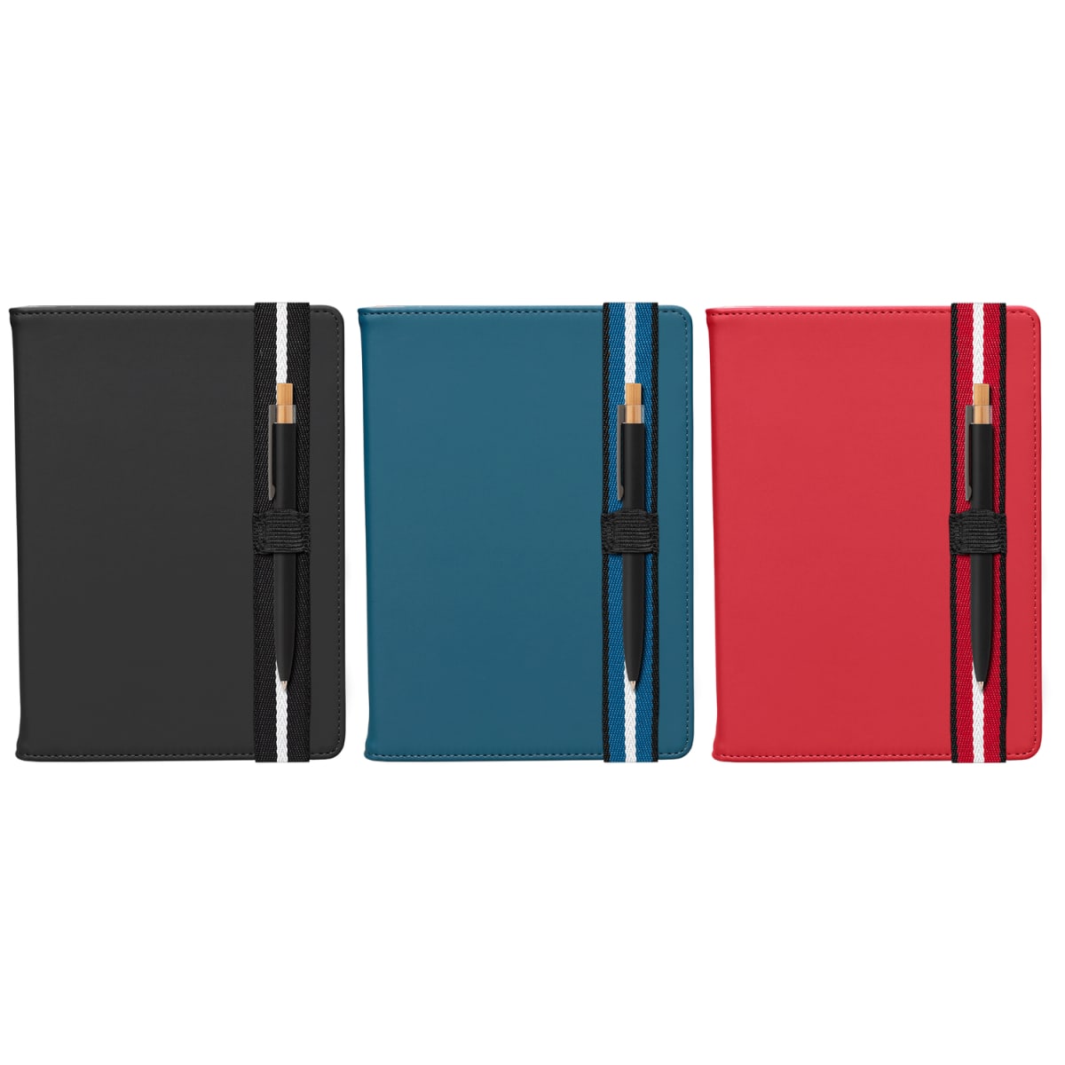Branded Recycled Chevron Refillable A5 Journal and Pen Set