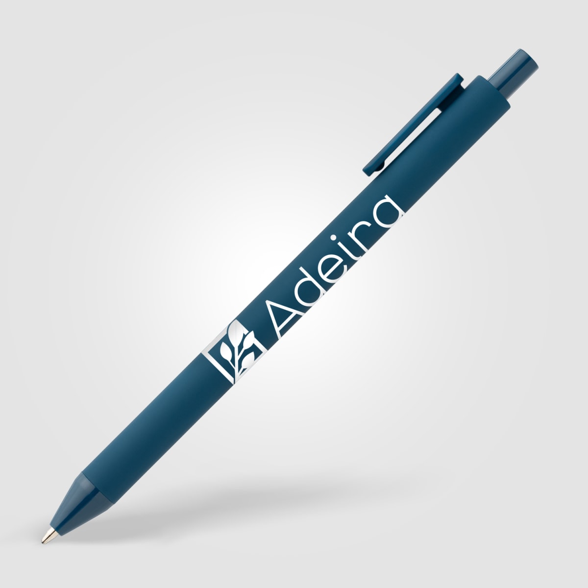 Branded Recycled Plastic Soft Touch Retractable Pen