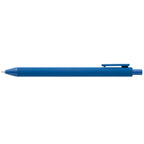 Branded Recycled Plastic Soft Touch Retractable Pen in Royal Blue