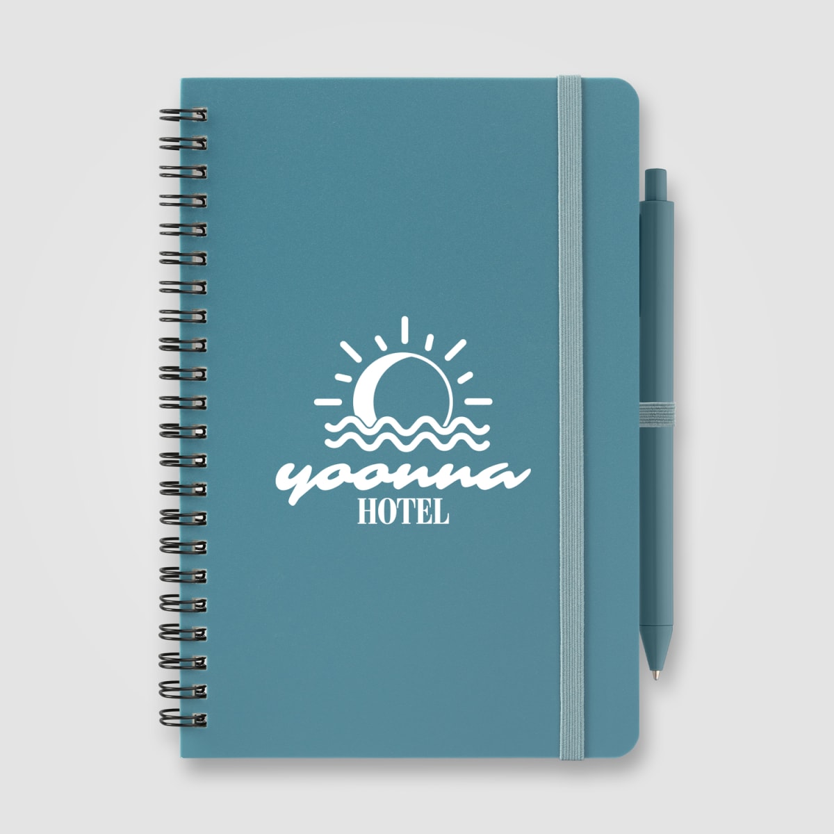 Branded A5 Repreve Recycled Spiral Notebook with Pen
