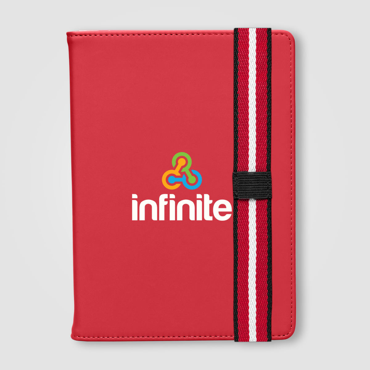 Branded Recycled PU Refillable A5 Journal with Pen Loop