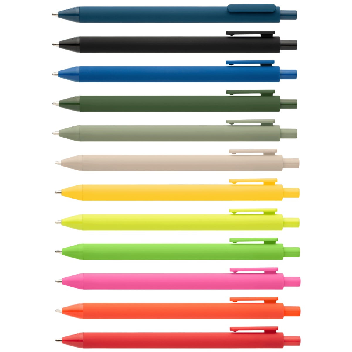 Branded Recycled Plastic Soft Touch Retractable Pen