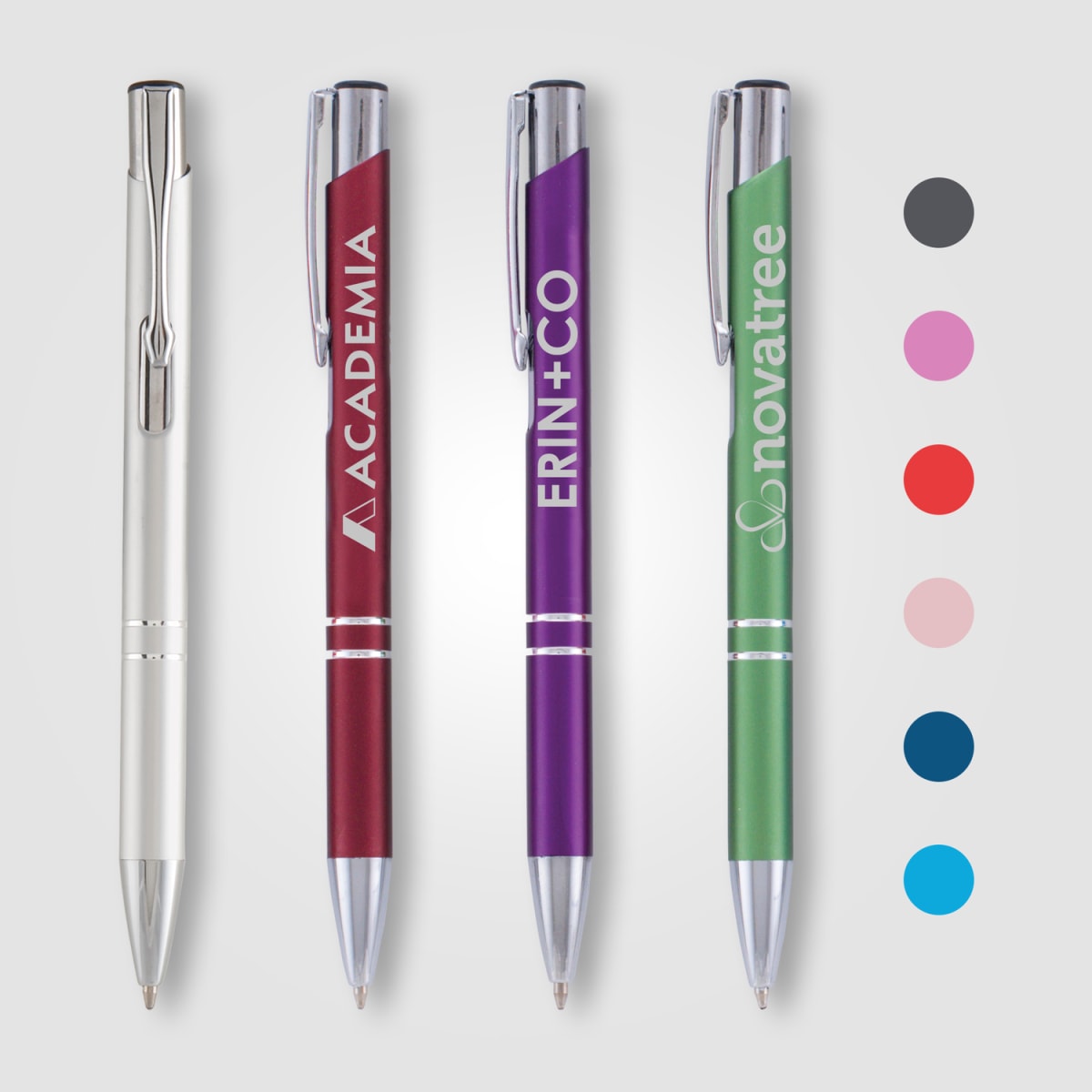 Branded Matte Anodised Aluminium Slim Pen