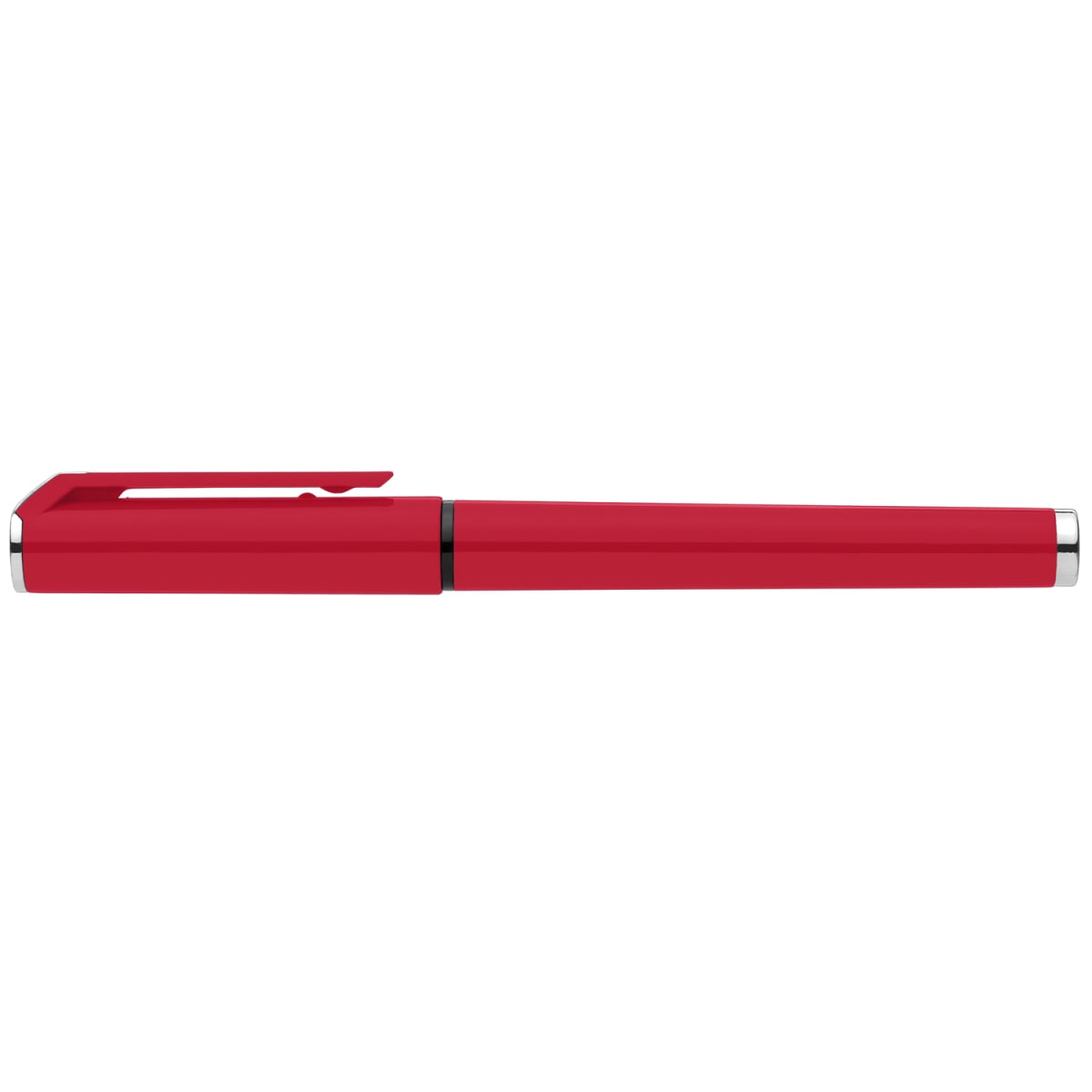 Branded Recycled Plastic Gel Pen with Rubber Grip in Raspberry
