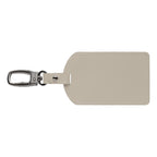 Branded Recycled PU Luggage Tag with Carabiner in Dune