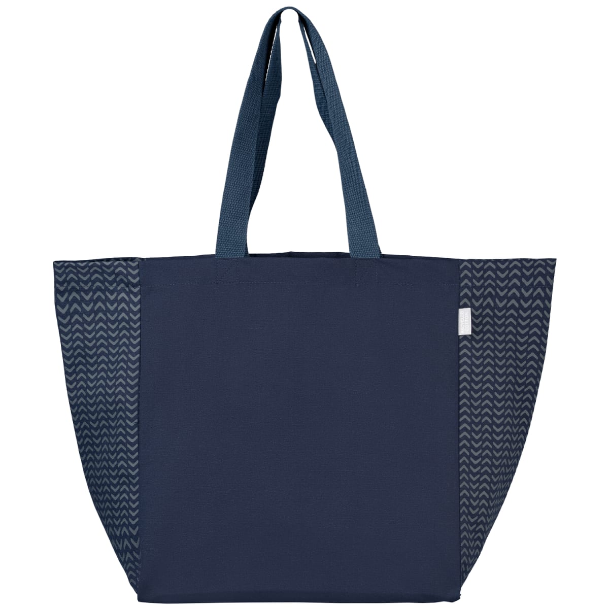 Branded Recycled Cotton Chevron Tote Bag