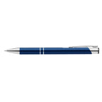 Branded Matte Anodised Aluminium Slim Pen in Navy Blue