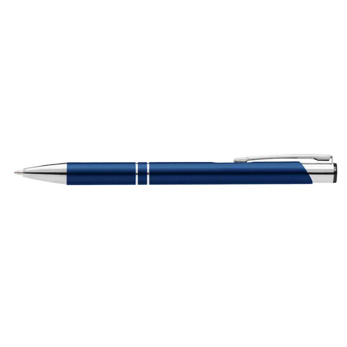 Branded Matte Anodised Aluminium Slim Pen in Navy Blue