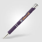 Branded Recycled Aluminium Soft-Touch Pen with Chrome Trim