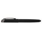 Branded Recycled Aluminium Gel Pen with Stylus in Black
