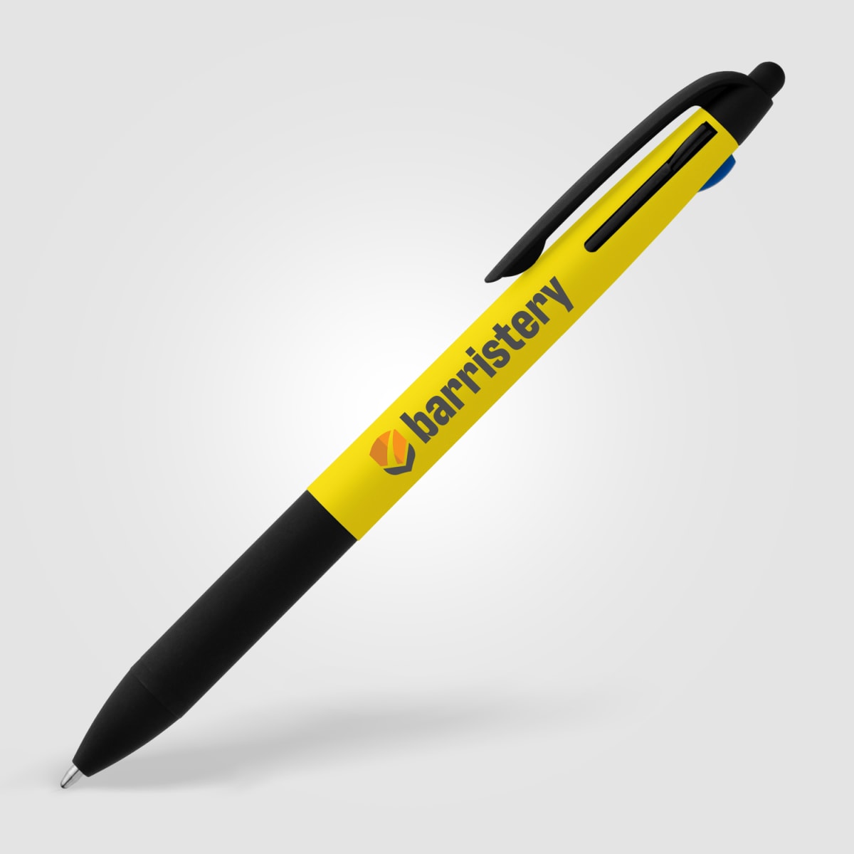 Branded Recycled Plastic 3-Ink Pen with Stylus