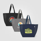 Branded Recycled Cotton Chevron Tote Bag