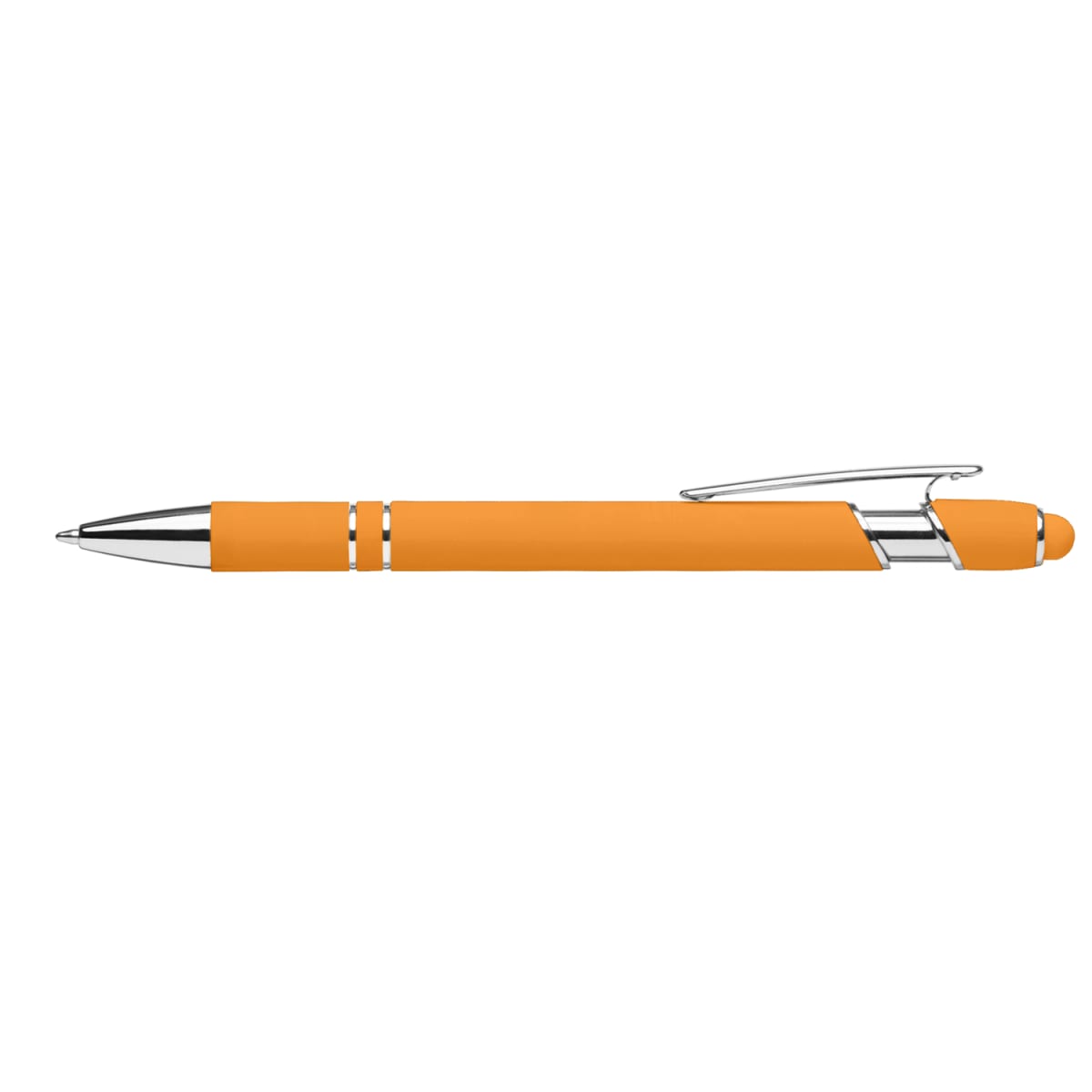 Branded Soft-Touch Rubber Stylus Pen in Yellow