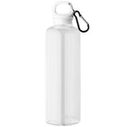 Branded Recycled PET Bike Bottle with Carabiner Clip in Clear