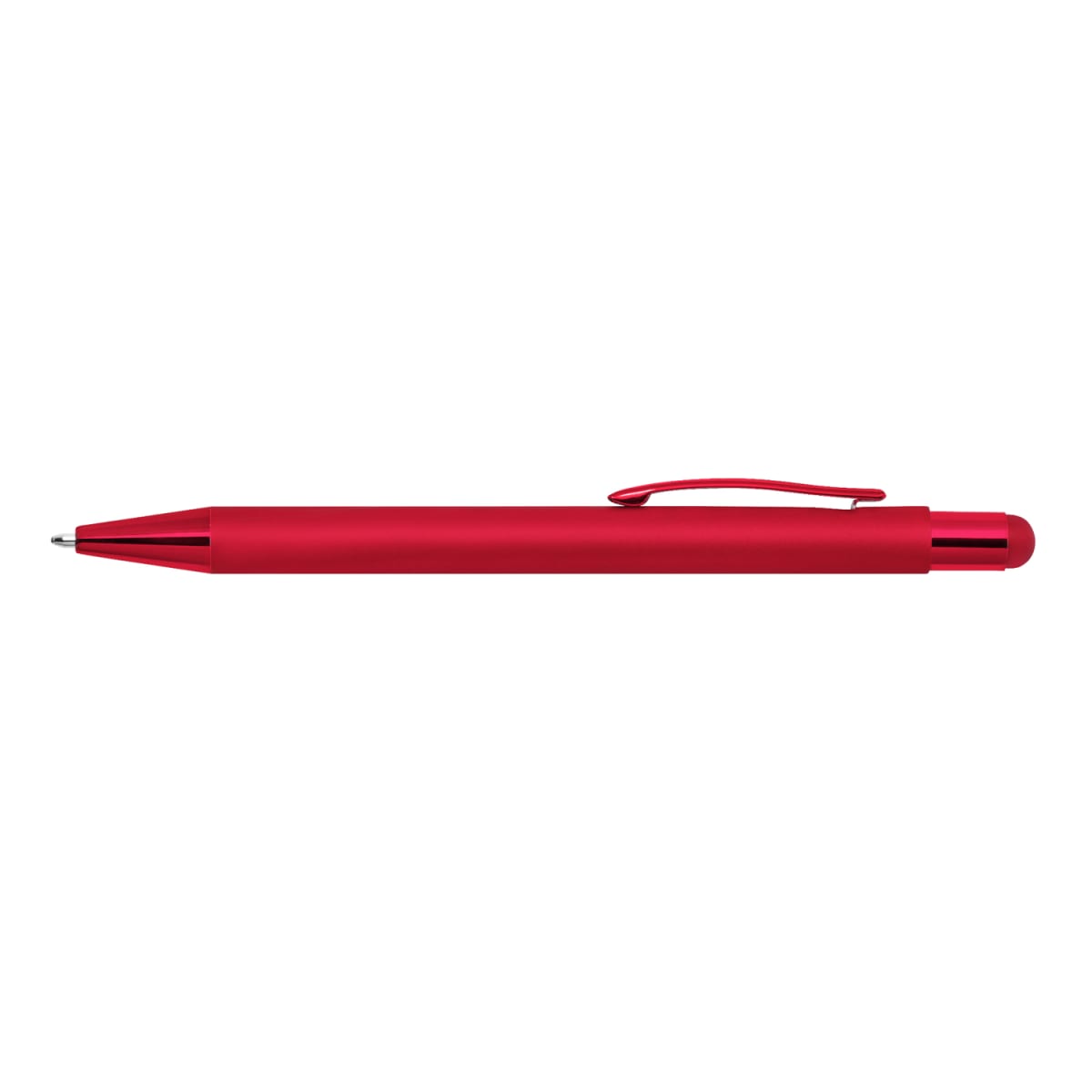 Branded Monochrome Soft-Touch Metal Pen with Stylus