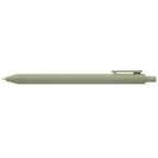 Branded Recycled Plastic Soft Touch Retractable Pen in Sage