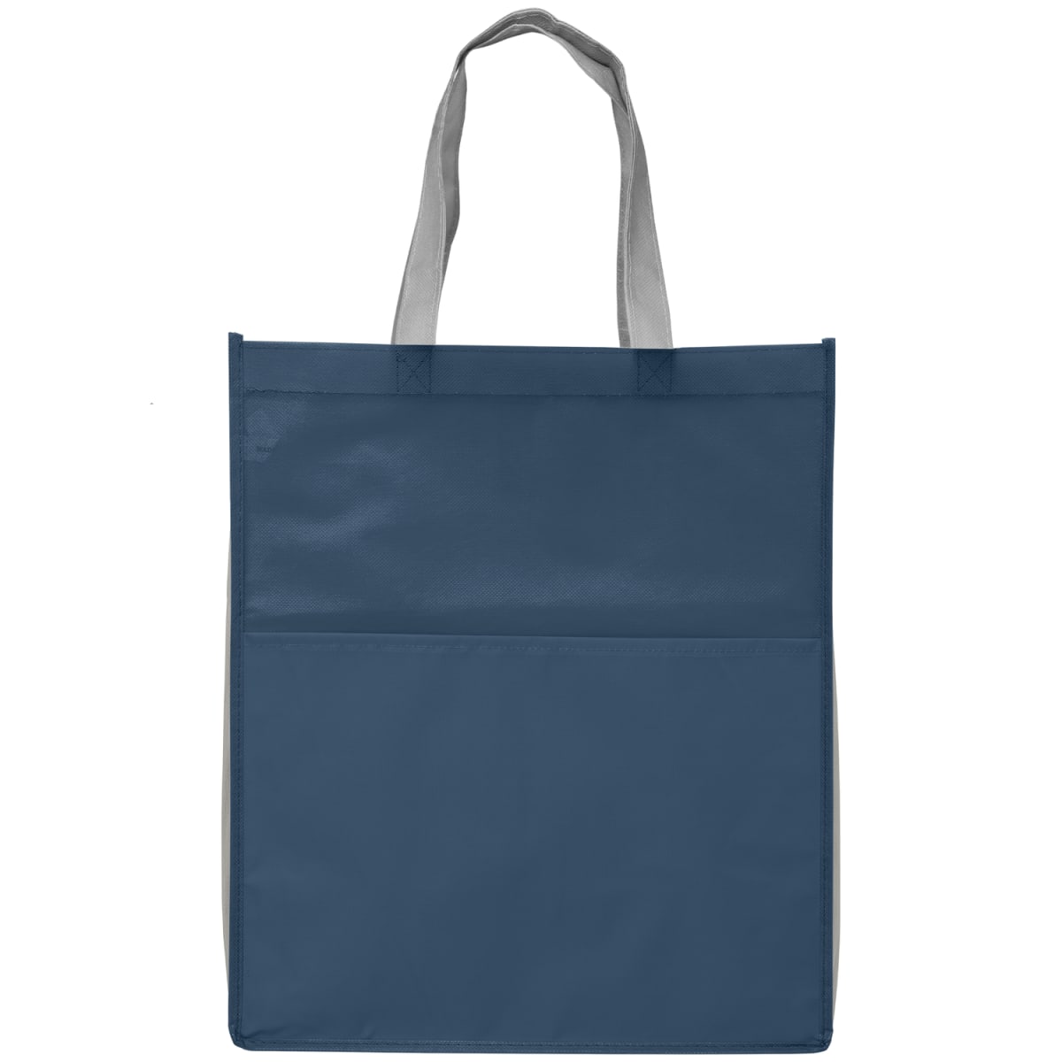 Branded Non-Woven rPET Shopper Tote with Front Pocket