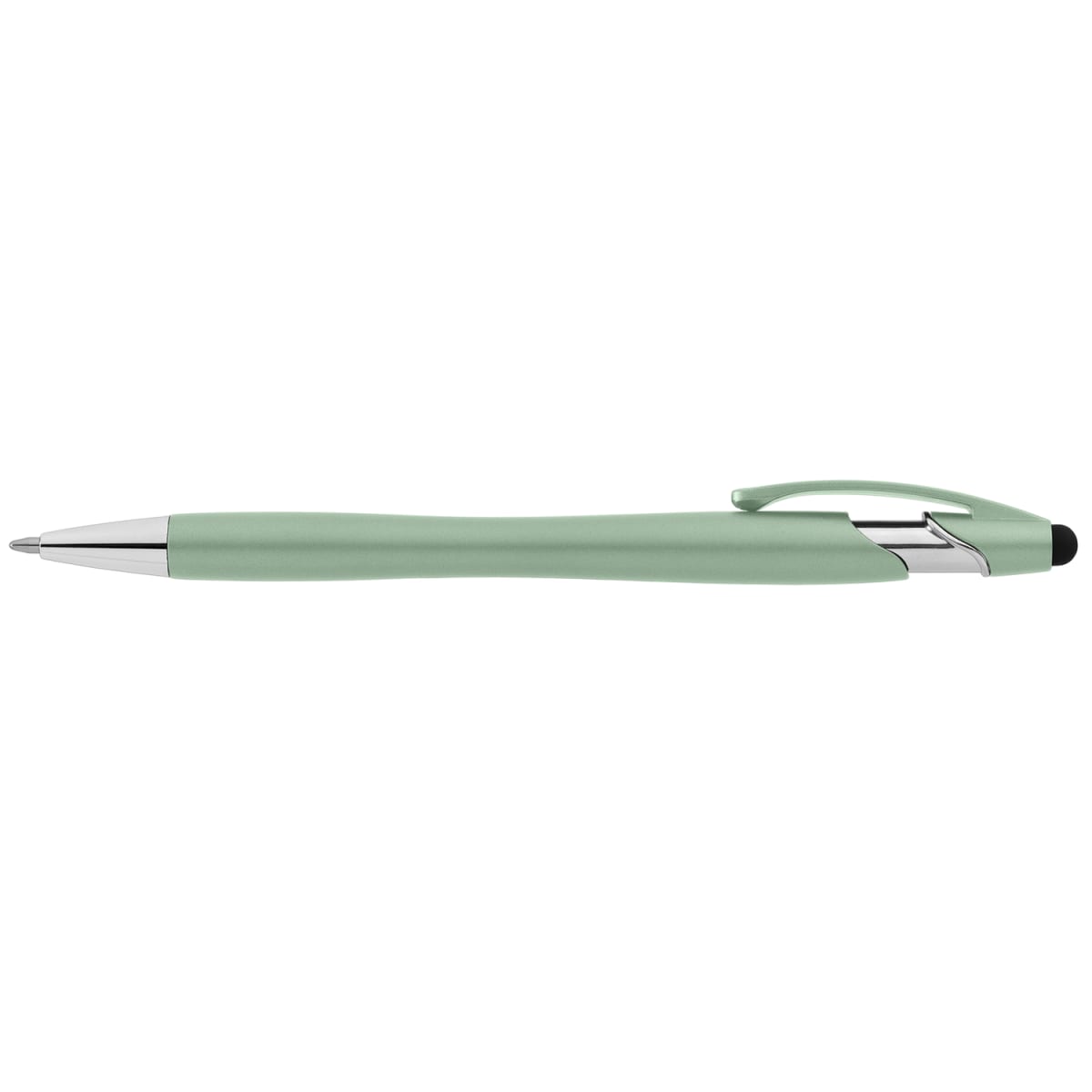 Branded Recycled Plastic Stylus Pen with Anti-Fraud Ink in Sage