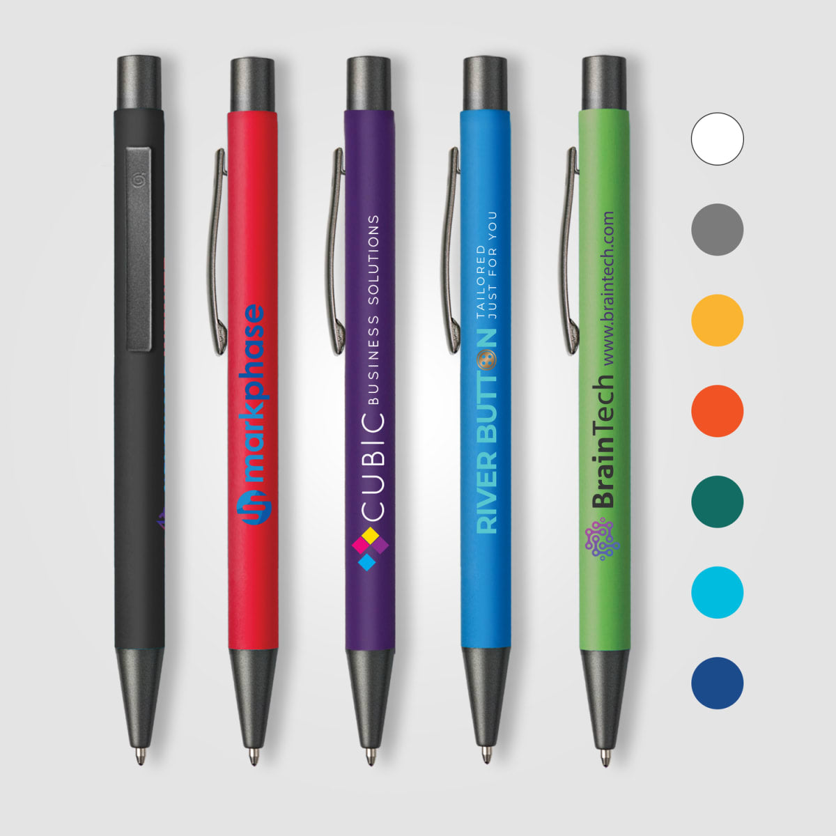 Branded Mirror-Finish Aluminium Soft-Touch Pen