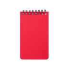 Branded Stone Paper Spiral Notepad with Ruler in Red