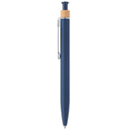 Branded Recycled Aluminium Soft Touch Click Pen with Bamboo Ring
