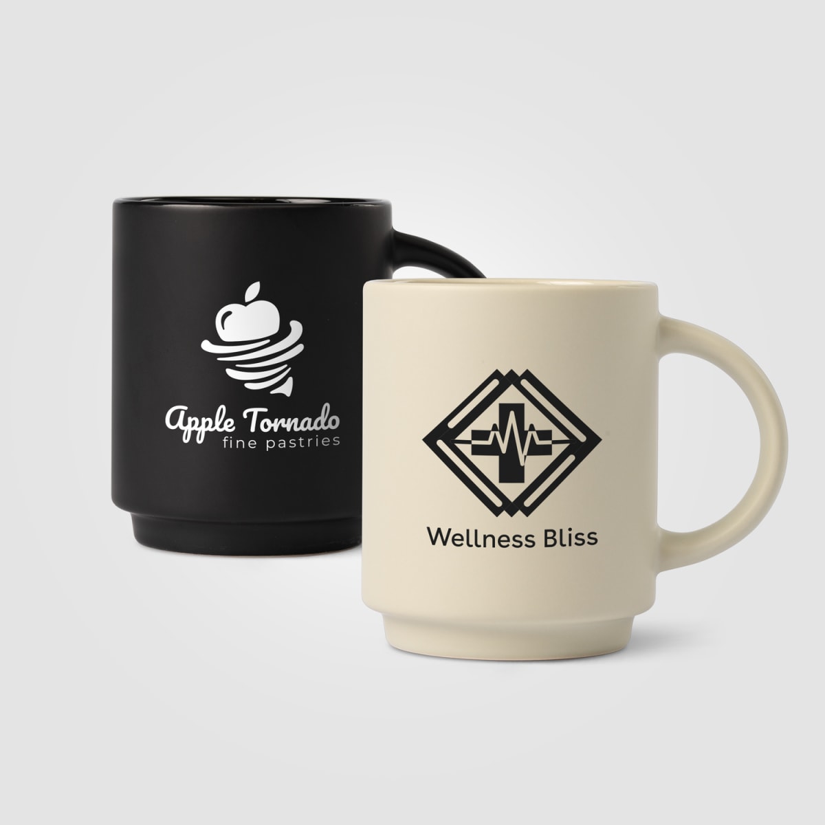 Branded Ceramic Mug and Bamboo Board Set