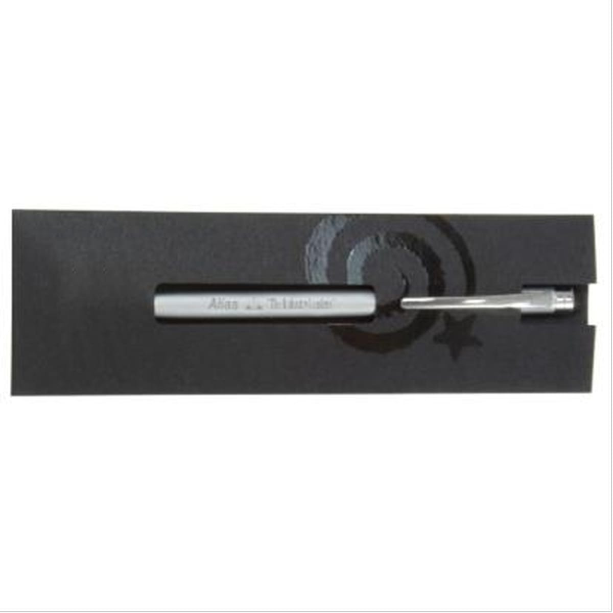 Branded Black Card Pen Sleeve with Swirl Design