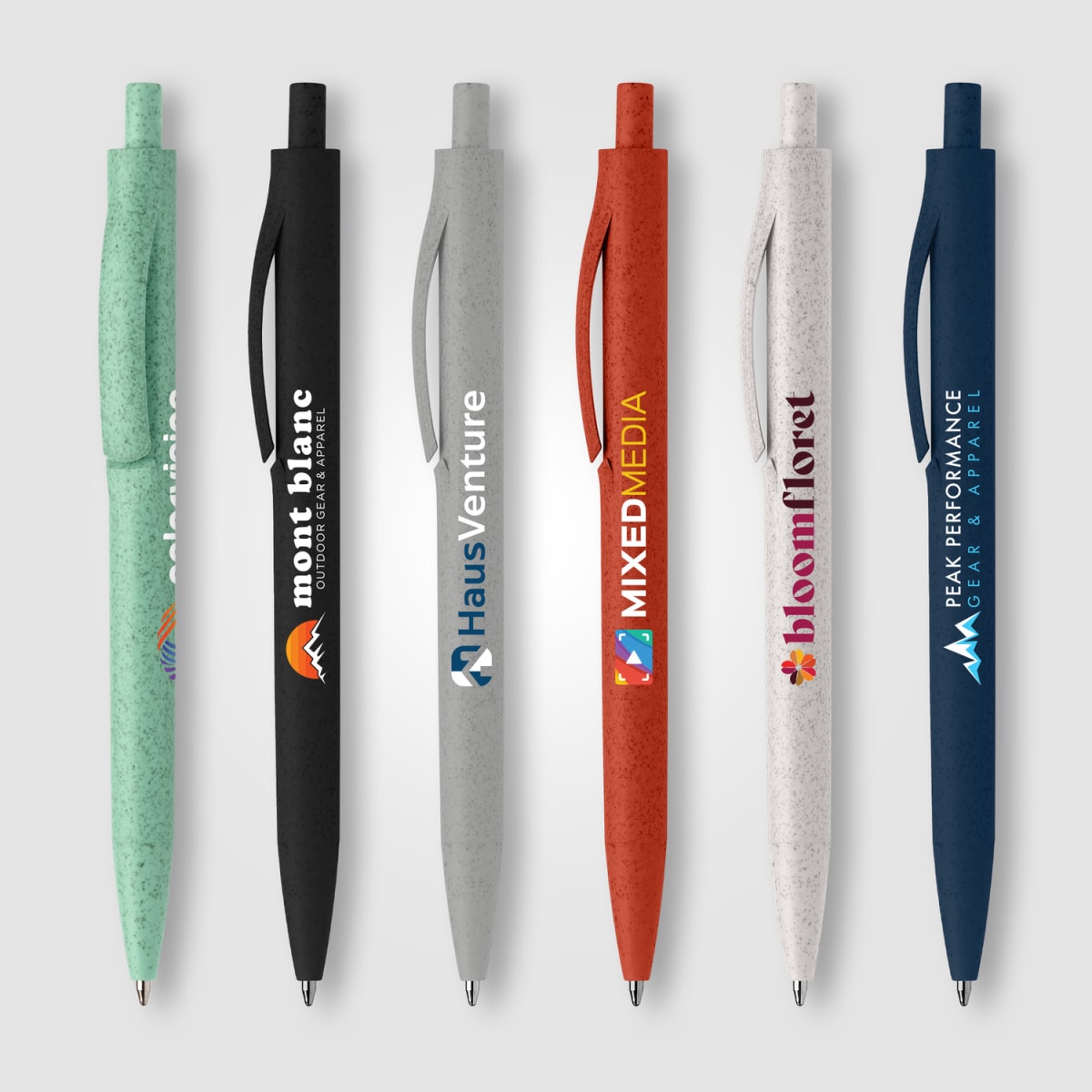 Branded Wheat Straw Retractable Ballpoint Pen