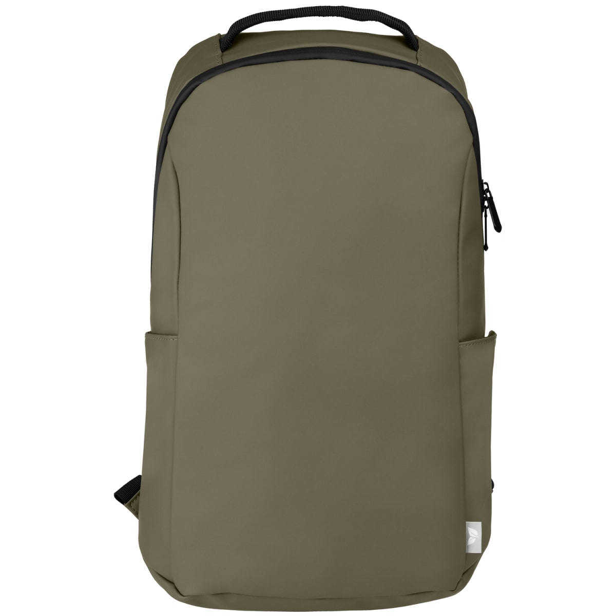 Branded Recycled PU Waterproof Laptop Backpack in Green