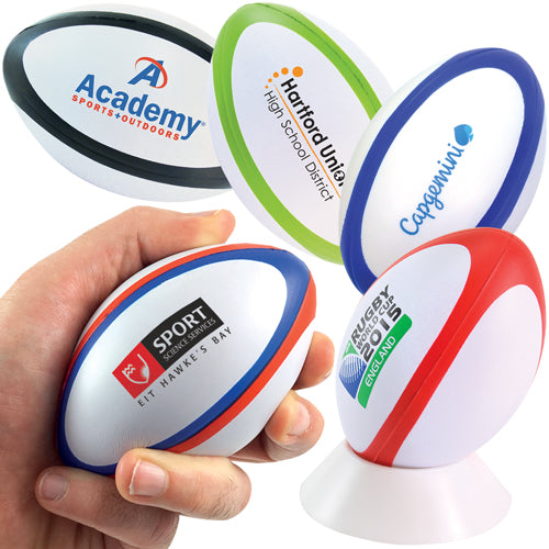 Branded Rugby Ball Stress Toy