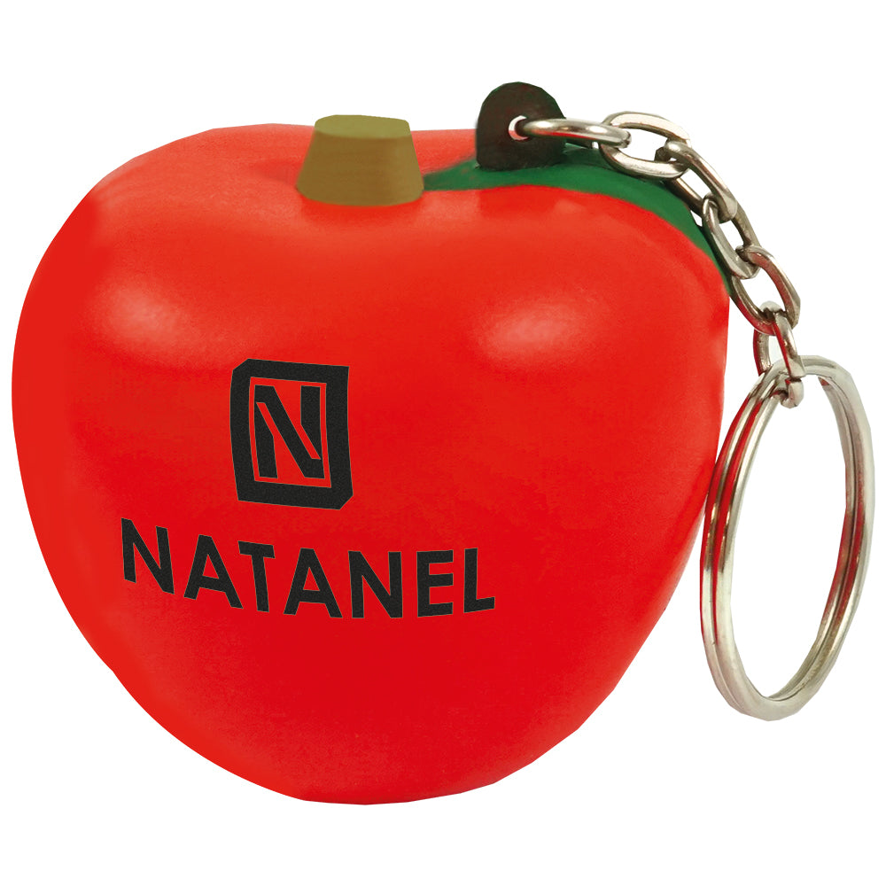 Branded Apple Stress Toy Keyring