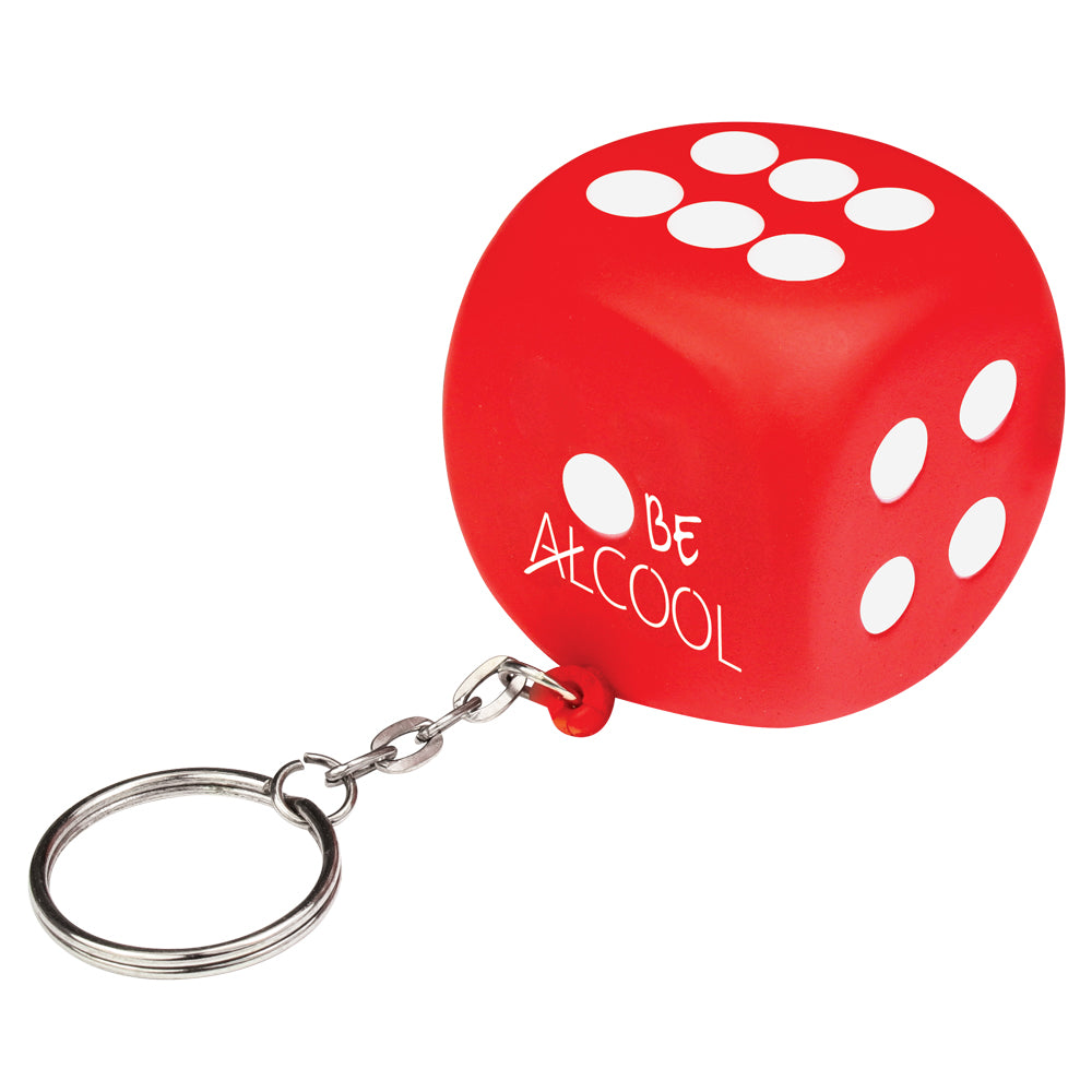 Branded Dice Stress Toy Keyring