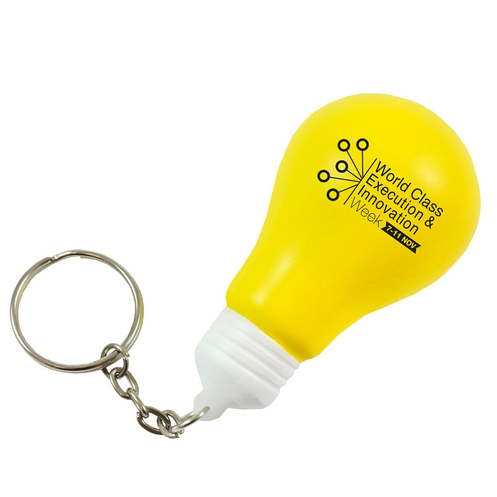 Branded Light Bulb Stress Toy Keyring