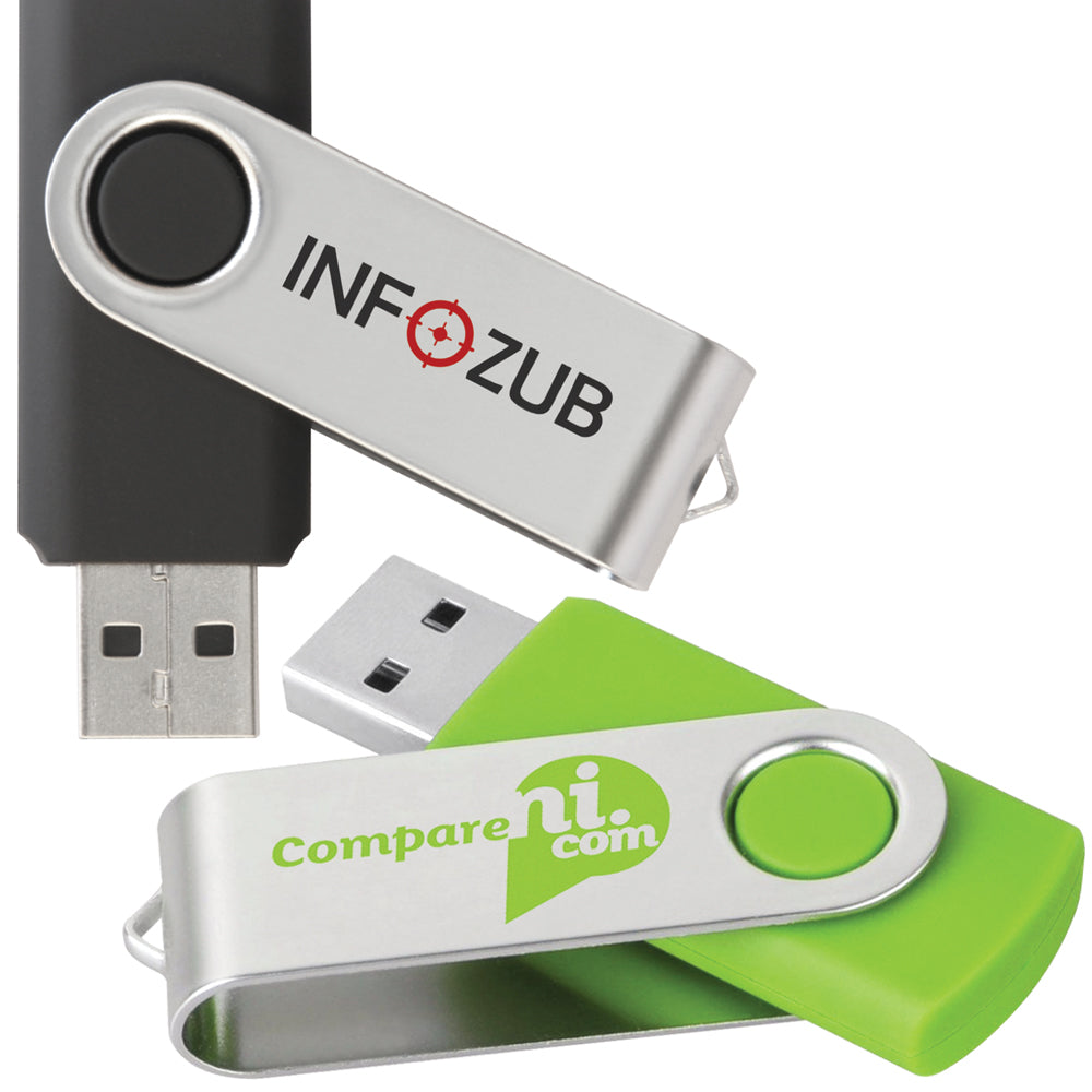 Branded USB Drive Swivel - 1GB