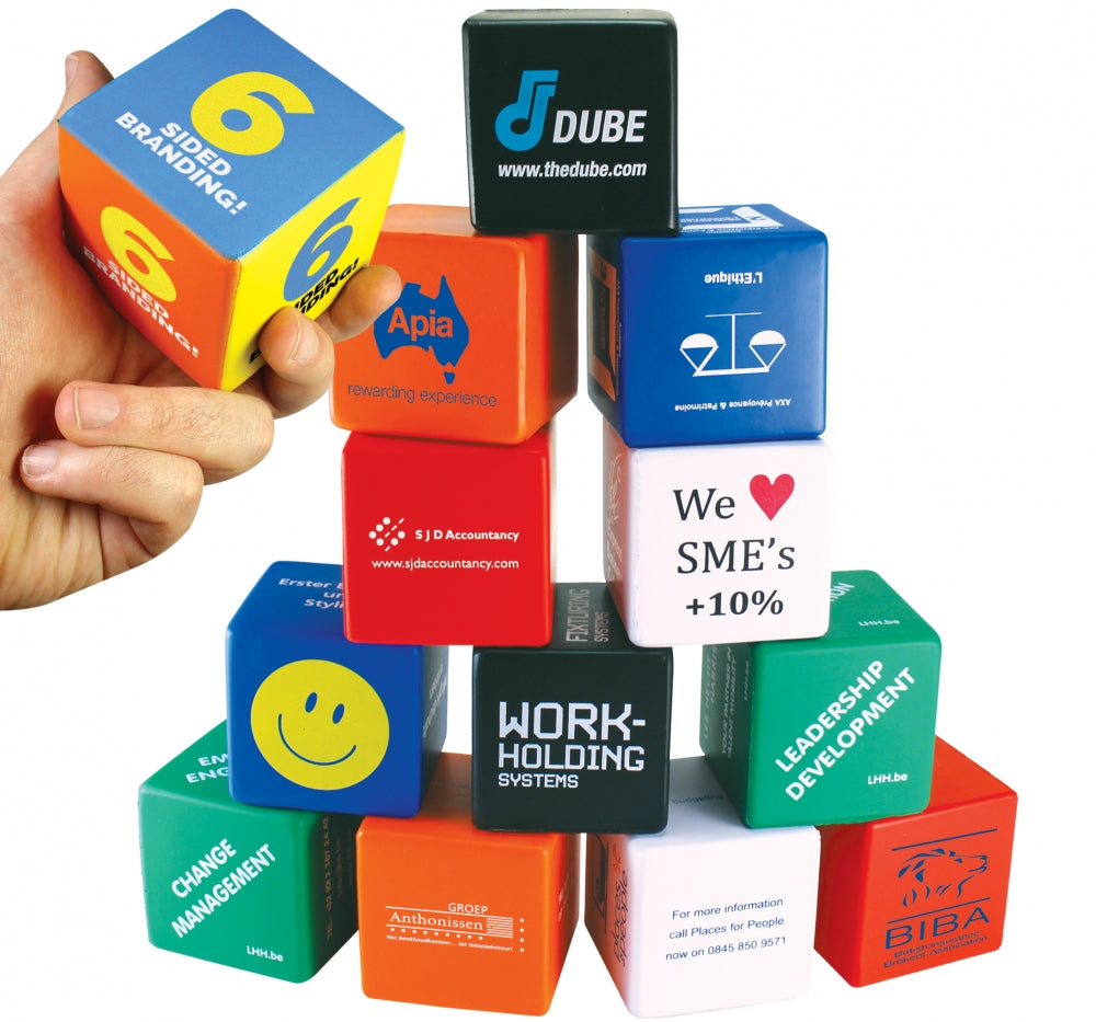 Branded Cubes Stress Toy