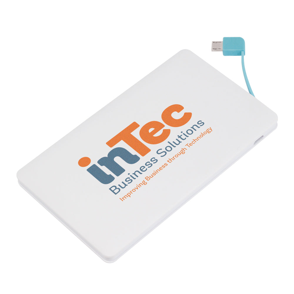 Branded Power Bank with Integrated Cable