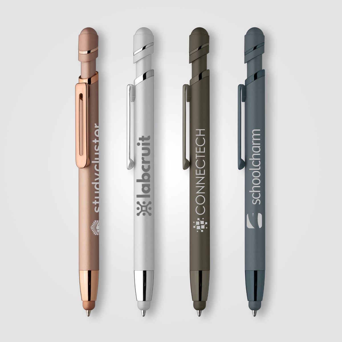 Branded Soft-Touch Metal Pen with Stylus