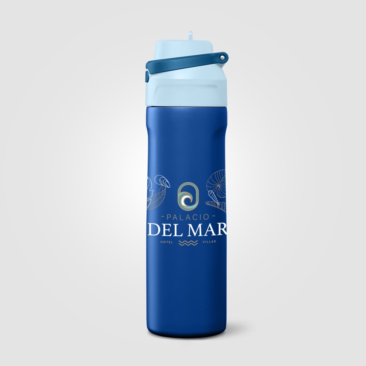 Branded Insulated Stainless Steel Flip-Straw Bottle 690ml