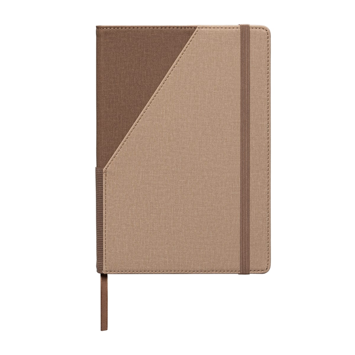 Branded Refillable A5 Journal with Front Pocket in Black