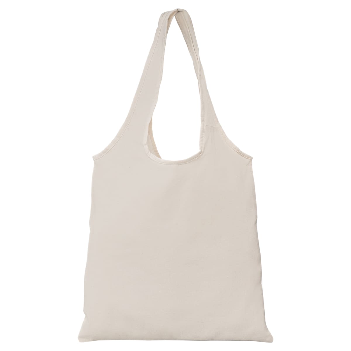 Branded Recycled Cotton Everyday Shopping Tote Bag in Natural