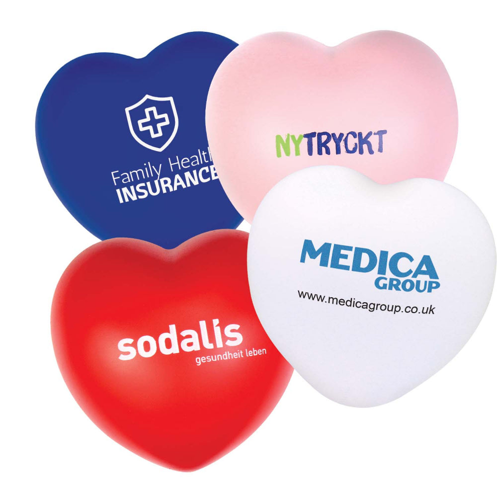 Branded Love Heart Stress Toy - S0100